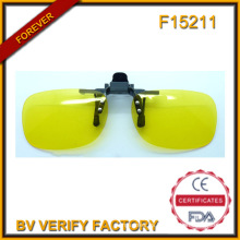 F15211 polarizado lentes Clip sobre gafas Flip up vidrio